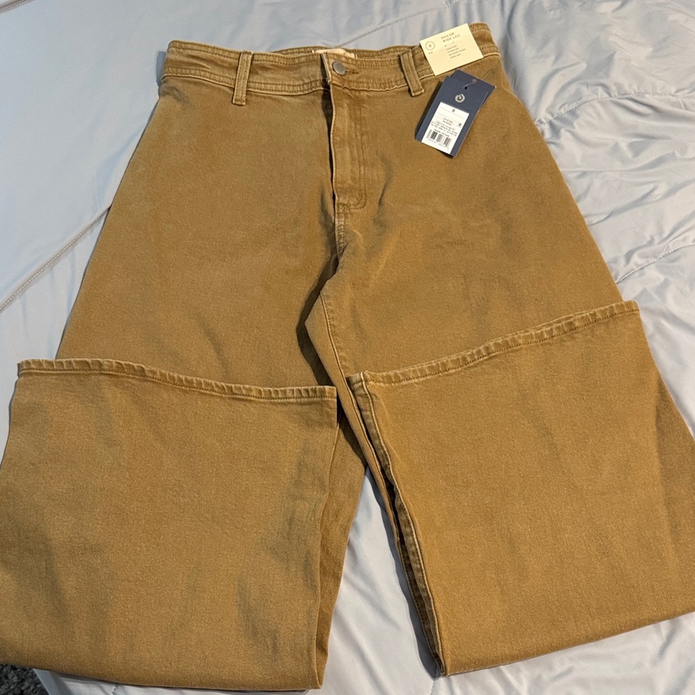 Universal Thread Wide Leg Flare Jeans in Caramel Brown